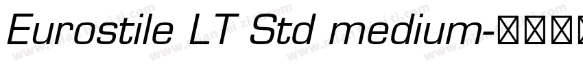 Eurostile LT Std medium字体转换
